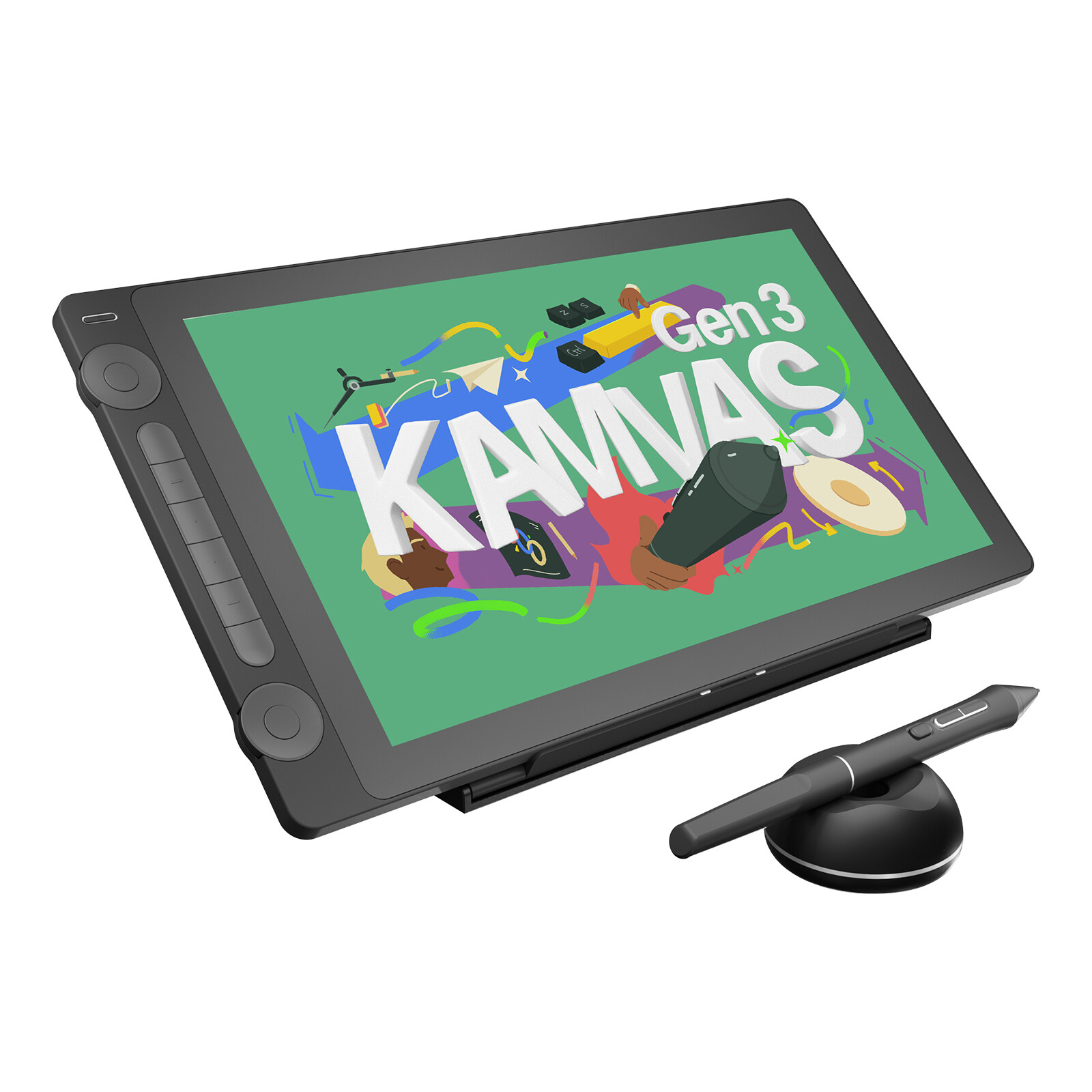 HUION KAMVAS 16 (Gen 3) 2.5K Art Drawing Tablet Pen Display 15.8” PenTech 4.0