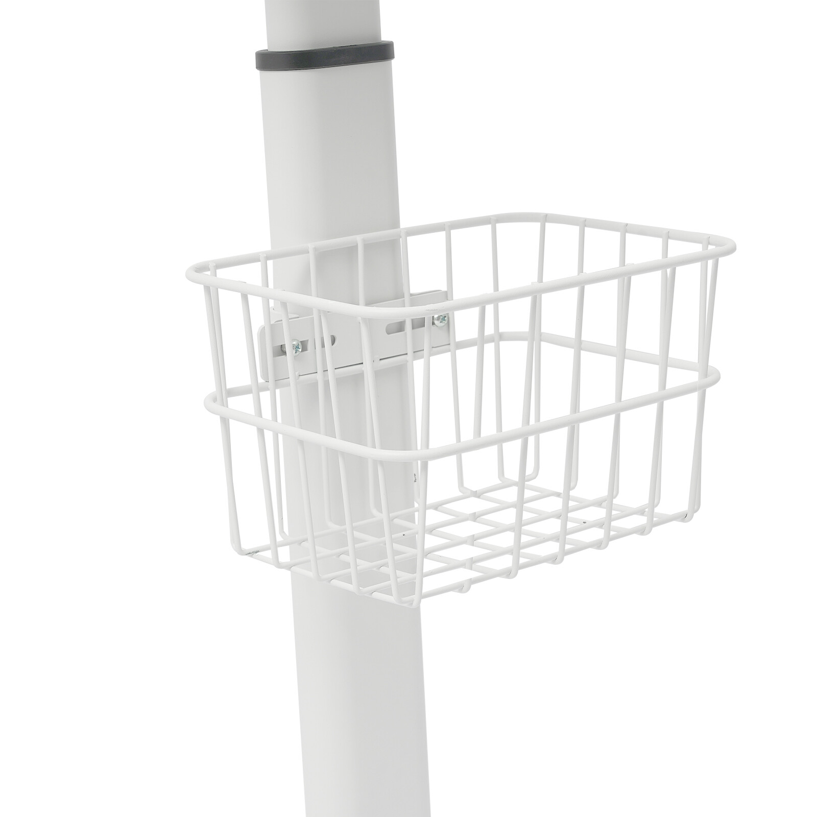 Rolling Medical Cart Height Adjustable Mobile Medical Tablet Cart White