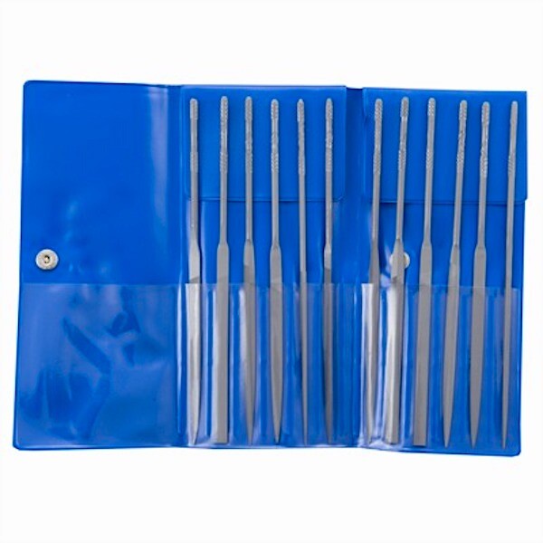FRIEDR. DICK GMBH (FINE) Tooth Needle File Set (12) Shapes W/ Handle - Germany