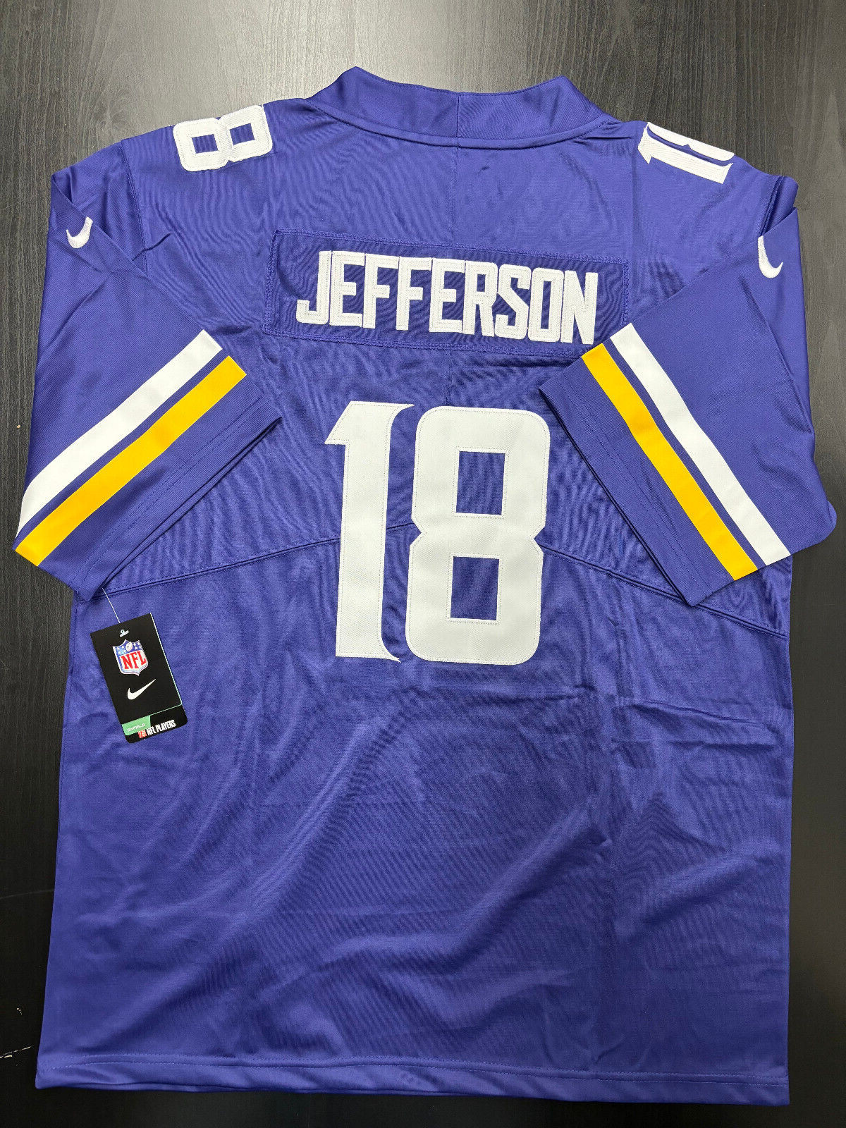 Justin Jefferson #18 Men's On Field Purple Vikings Jersey Size LARGE New - NWT
