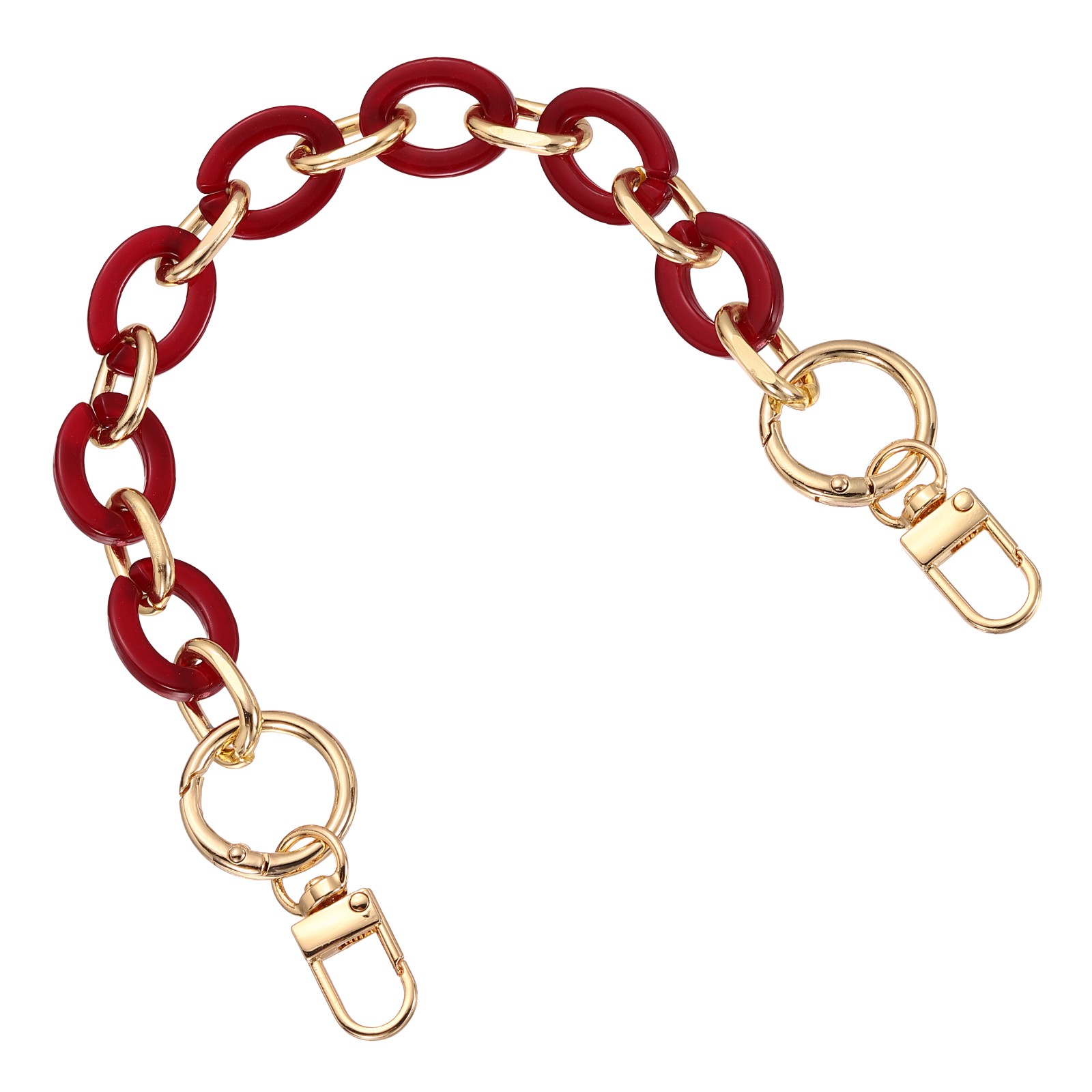 Acrylic Purse Strap 12" Bag Chain for Handbags Replacement Bag Red