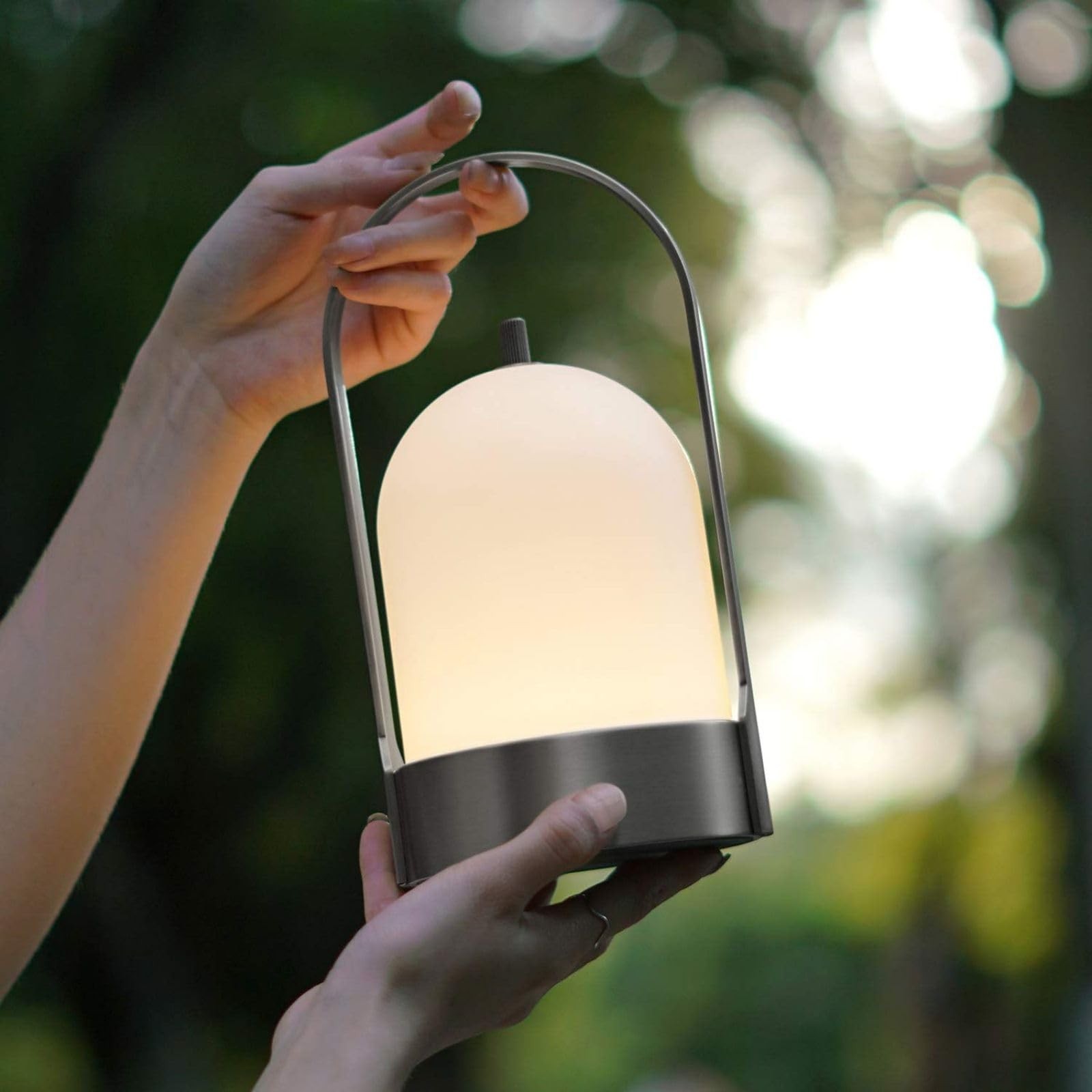 Tubicen Portable LED Outdoor Table Lamp Waterproof, 4000mAh Battery Operated ...