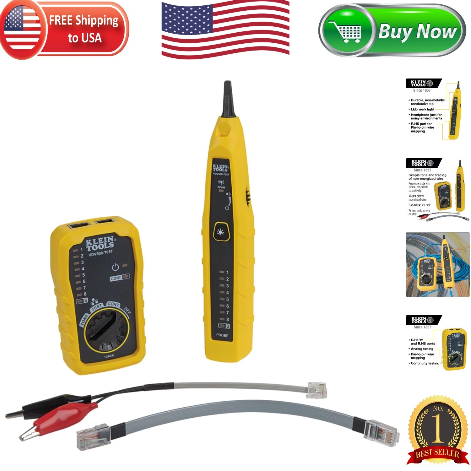 Advanced Wire Tracer with Work Light & Adjustable Volume - All-in-One Solution
