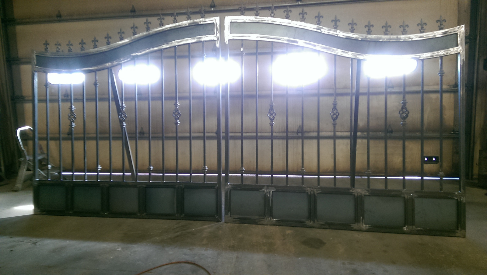 wrought iron driveway entry gate