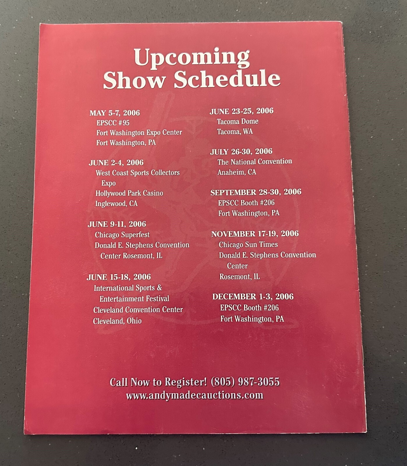 Andy Madec Sportscards Auction Catalog May 2006