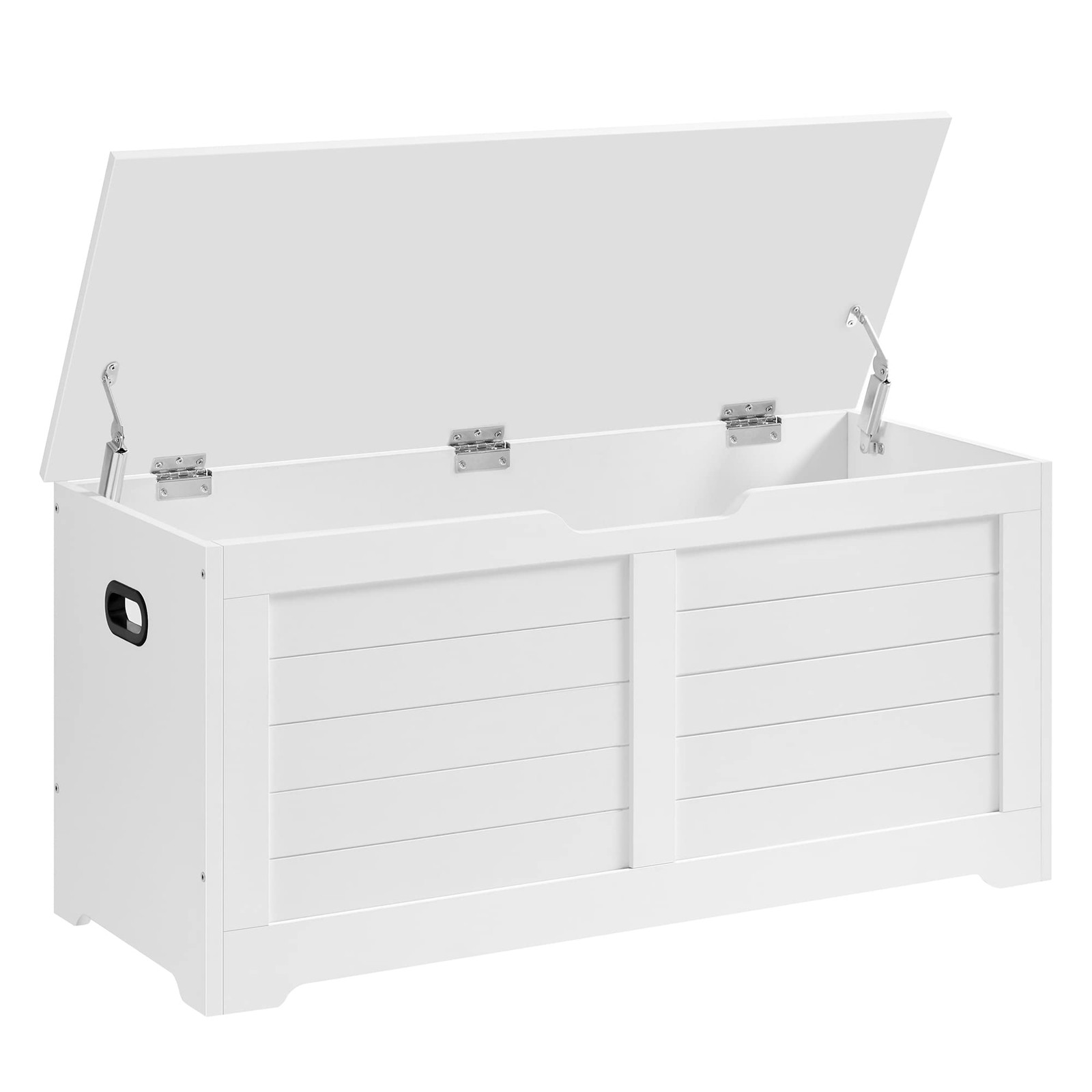 VASAGLE Storage Chest, Bench with 2 Safety 39.4''W, Cloud White