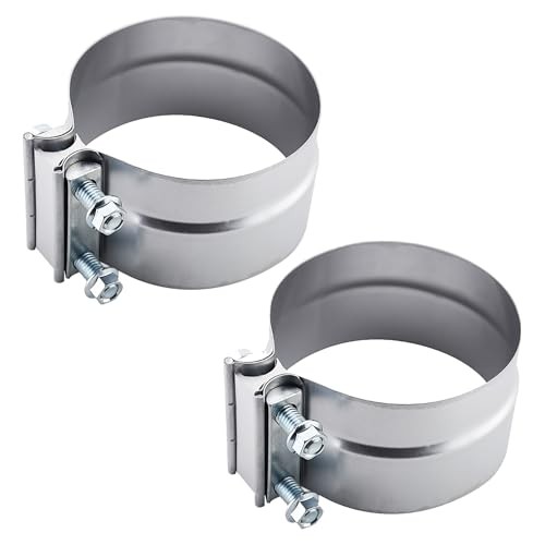 Lap Joint Exhaust Band Clamp Preformed Aluminized Steel (Pack) 4" 2