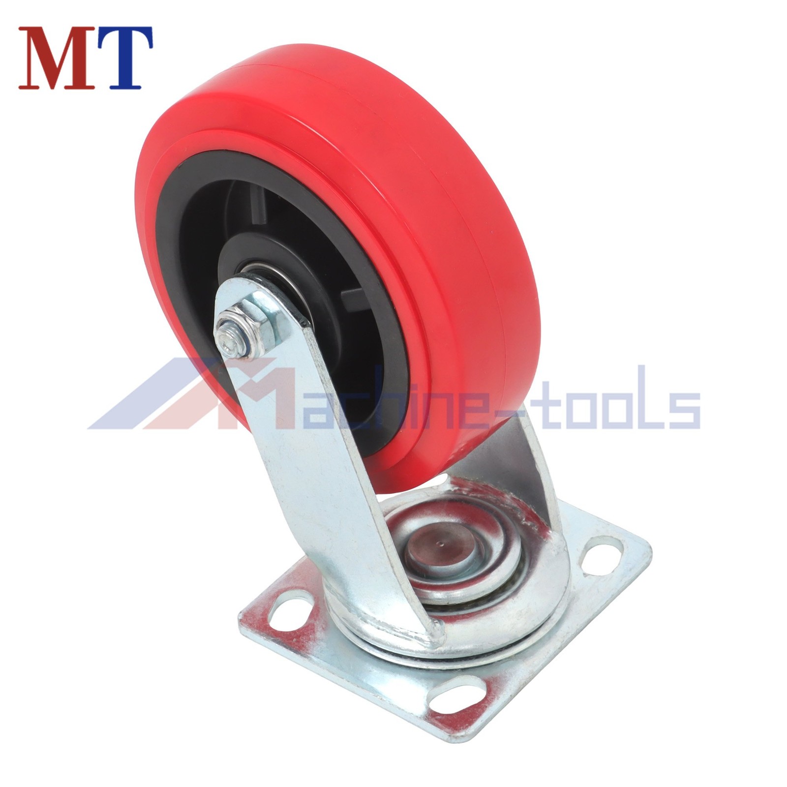 4 Pack 4000Lbs Load Capacity Polyurethane Heavy Duty 6 Inch Swivel Caster Wheels