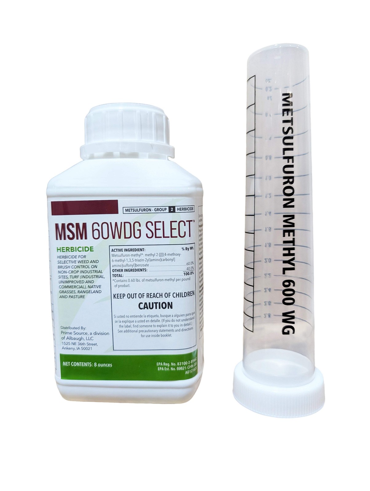 MSM 60WDG Select Herbicide bottle 8 oz | 60% Metsulfuron Methyl Escort XP, Manor