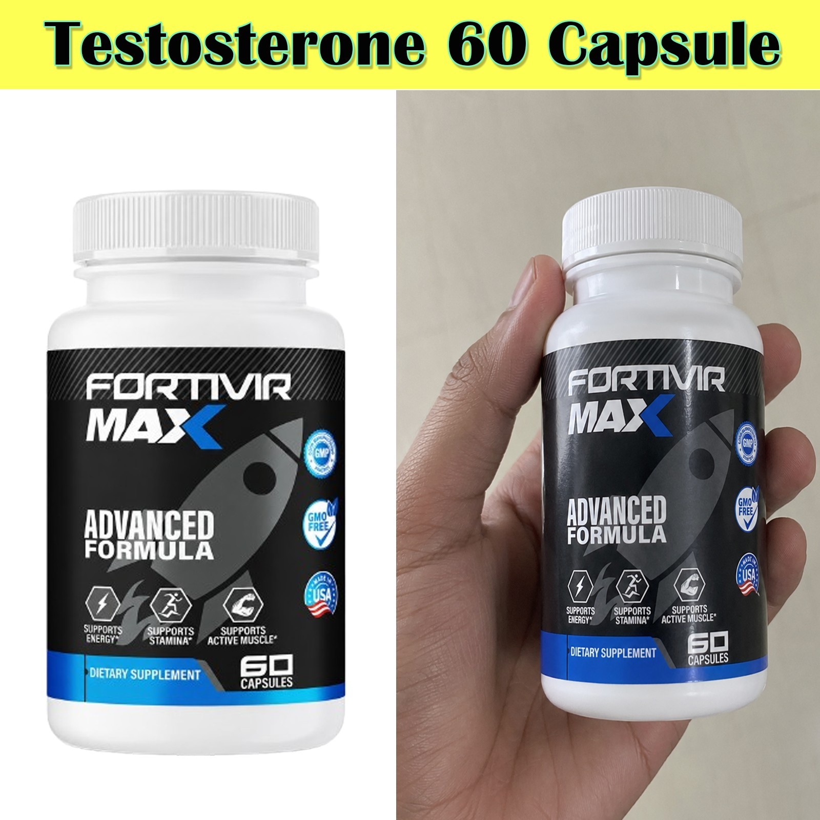 TEST BOOST Max Testosterone Build Muscle Men Fat weight Loss 60 Capsule