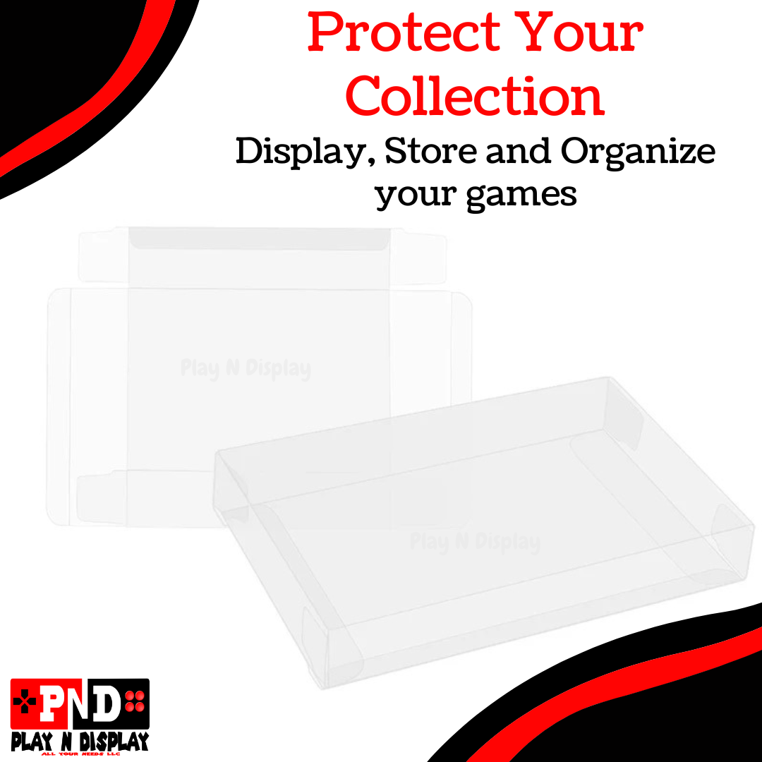 25 Sega Saturn CD PS1 Protective Sleeve Box Protector Clear Plastic Display Case