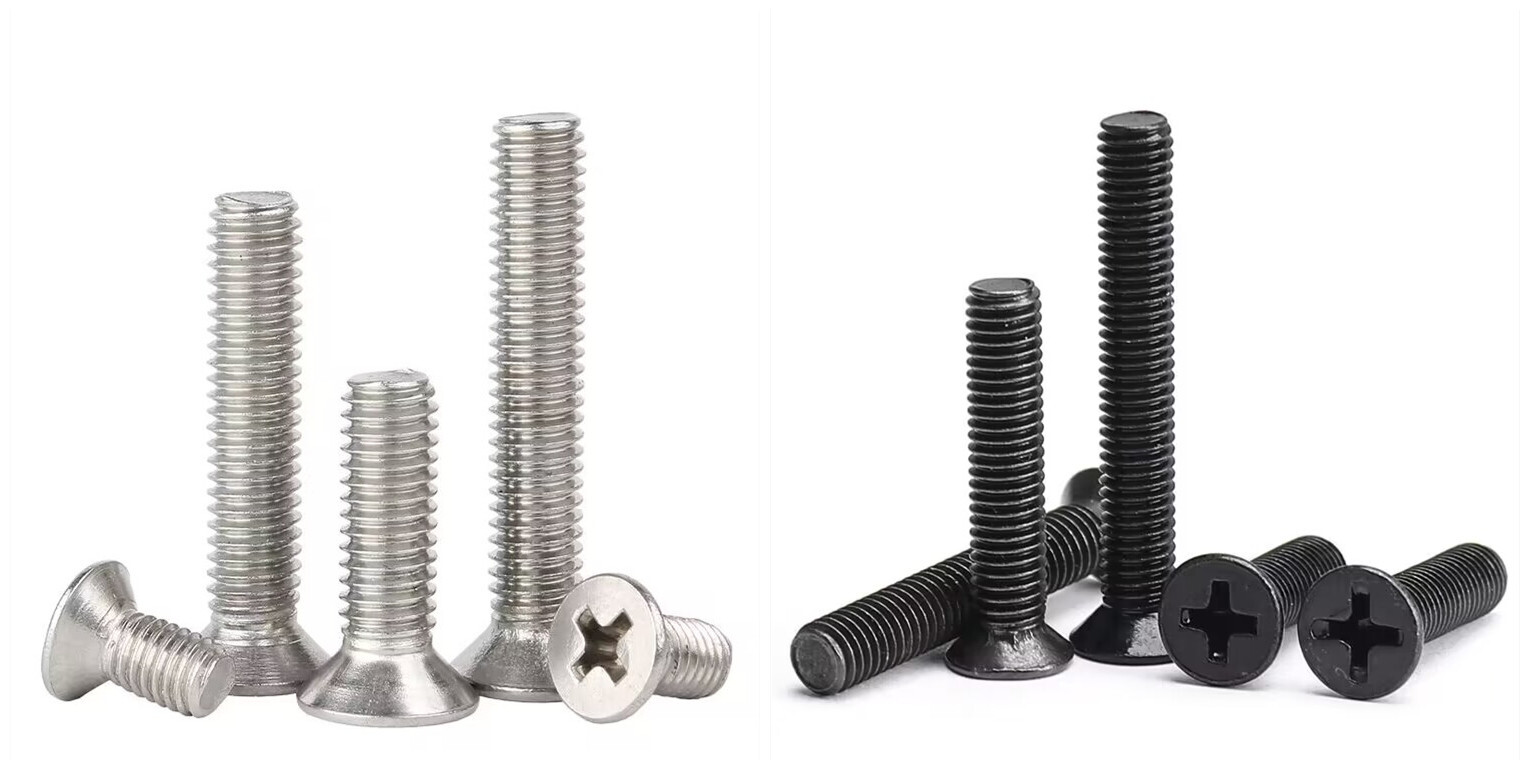 10/50pcs M1-M8 Mini Small Micro Cross  Flat Countersunk Head Bolt Screw