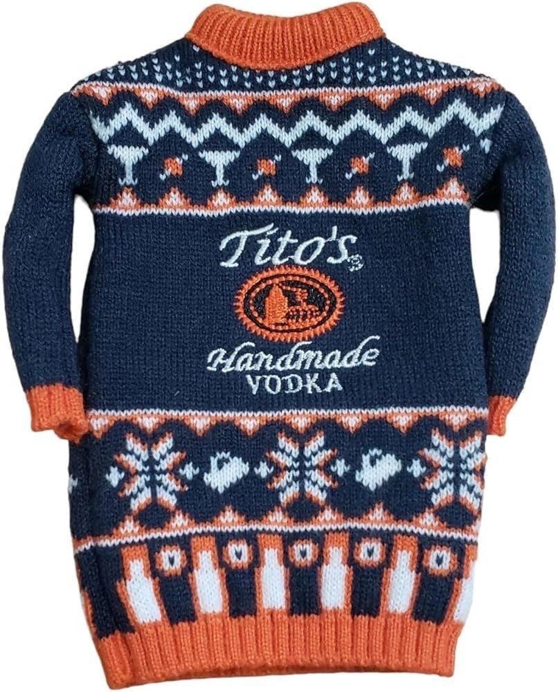 *BRAND NEW* Tito's Handmade Vodka Blue Sweater Bottle Cover Limited Edition