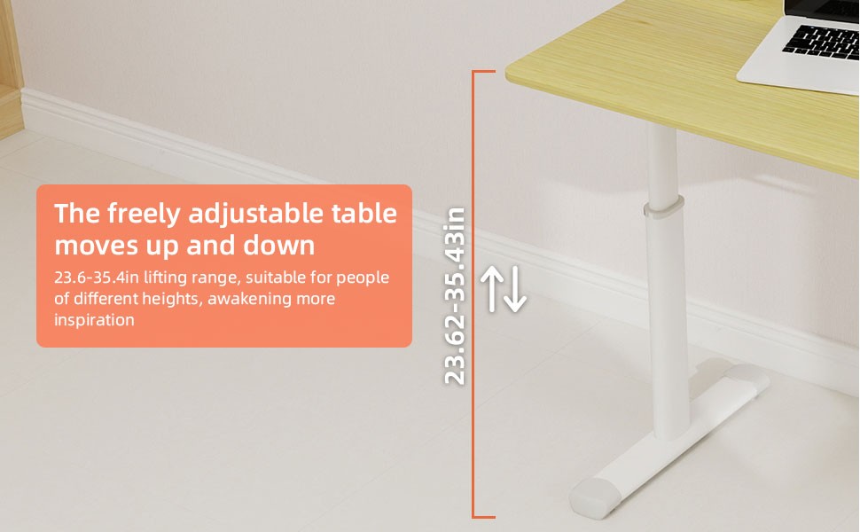 Adjustable study desk suitable for children and adults, height-adjustable