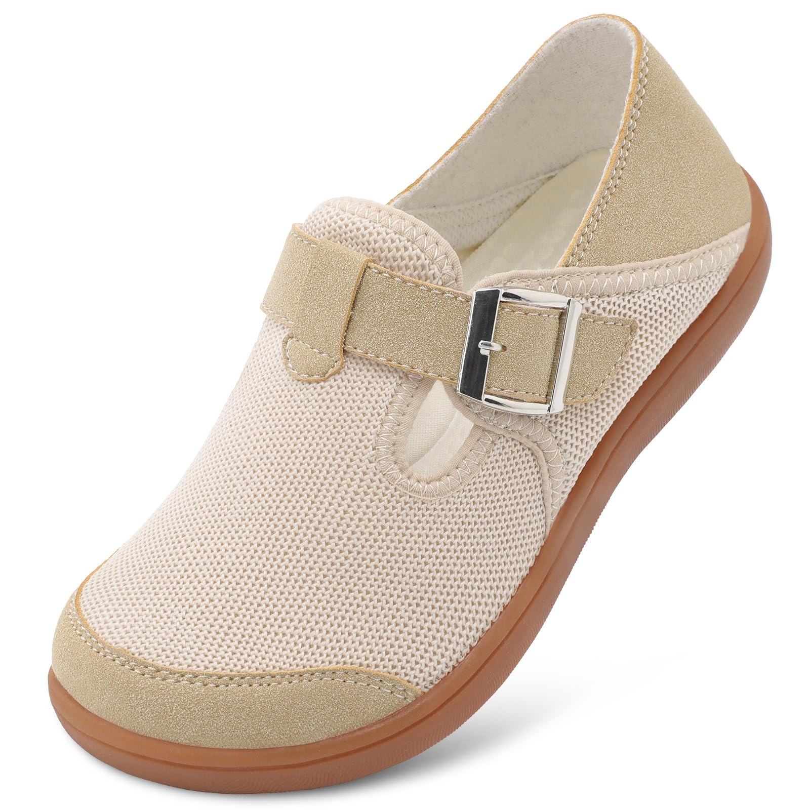 XIHALOOK Breathable Walking Shoes for Women Adjustable Wide Toe Zero Drop...