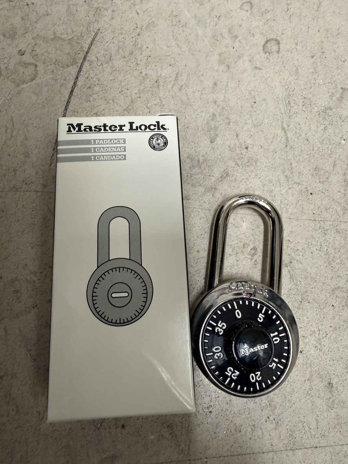 Master Lock 1525LF Steel Combination Padlock Indoor Outdoor Not Resettable