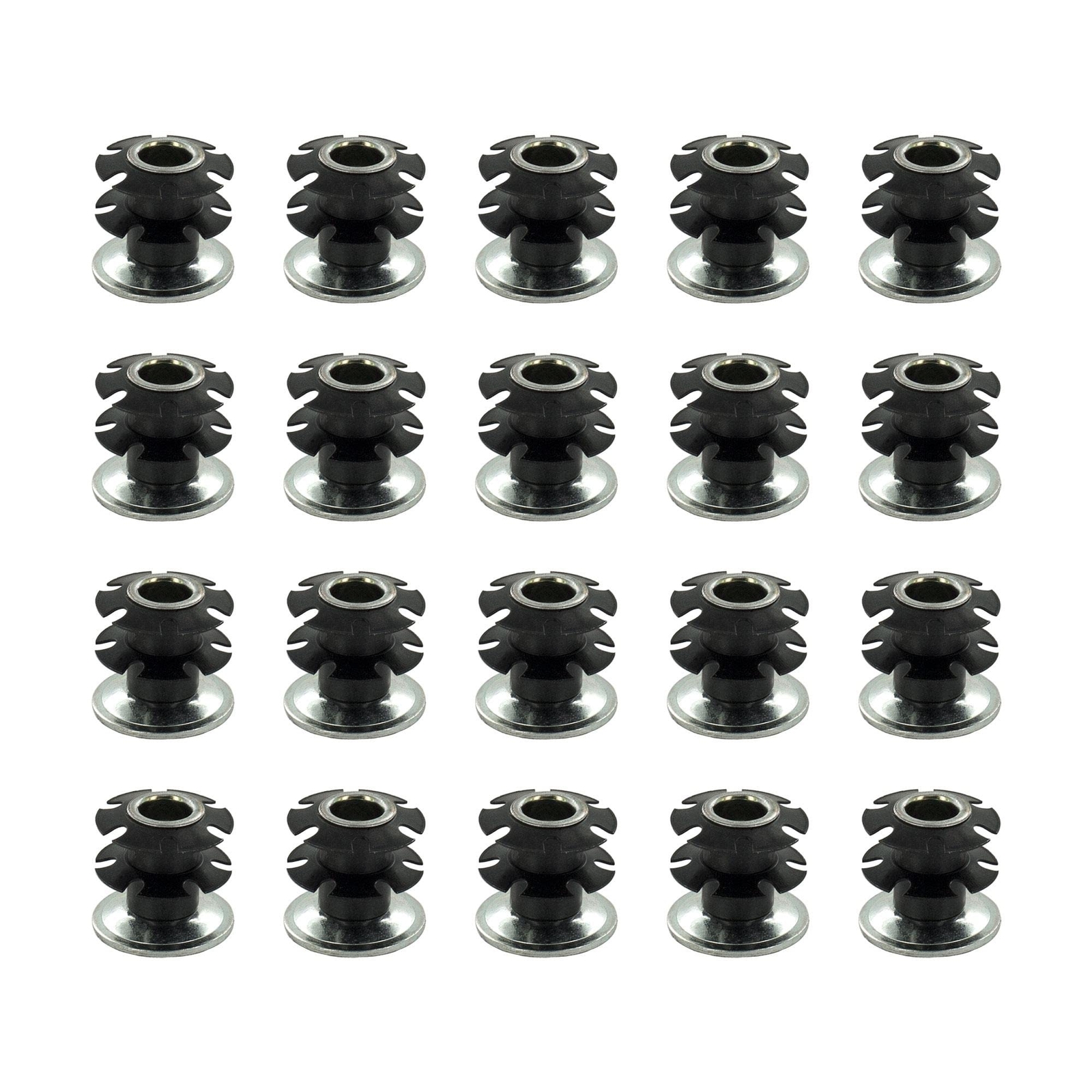 Industries Double Star Threaded Caster Insert | Heat Treated Steel | Fits 1-1...