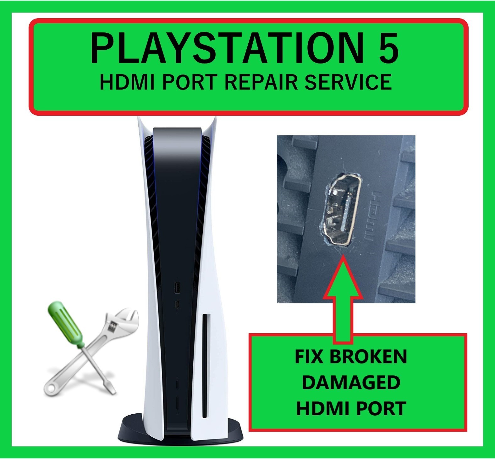 PS5 HDMI Port Repair Service No Signal Fix Disc/Digital Slim/Pro Mail-In