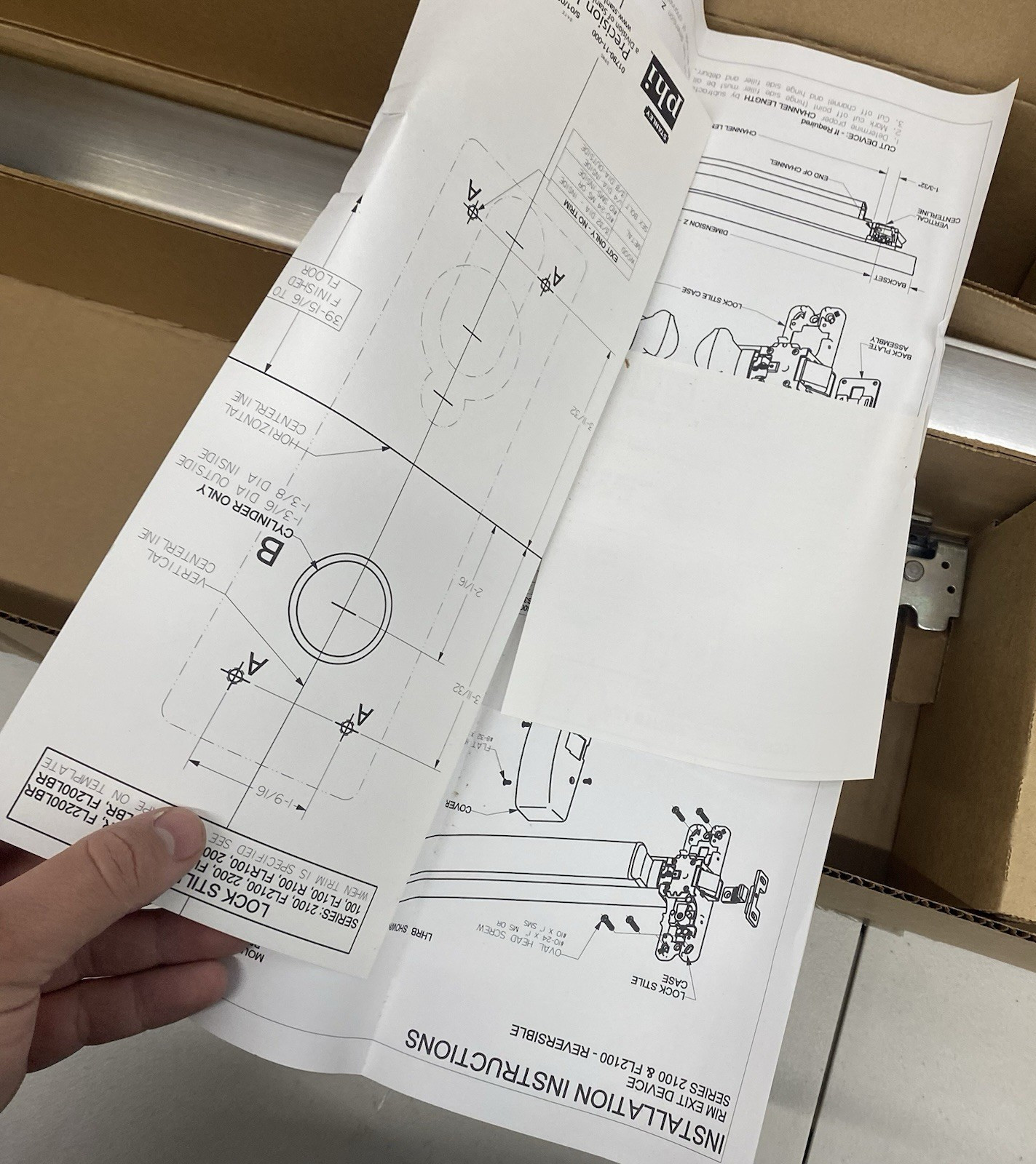 Stanley Precision Hardware 2103 628 48 Exit Device EXIT BAR ONLY BRAND NEW