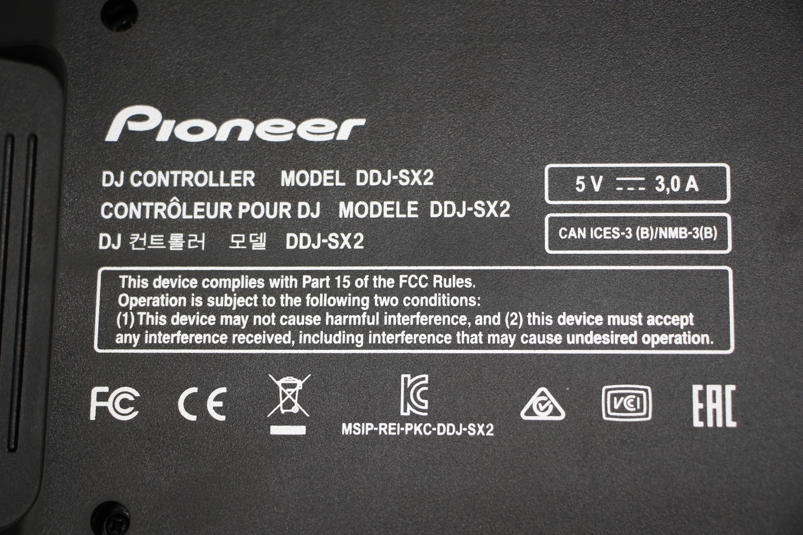 Pioneer DDJ-SX2 Digital DJ Controller Serato - Black