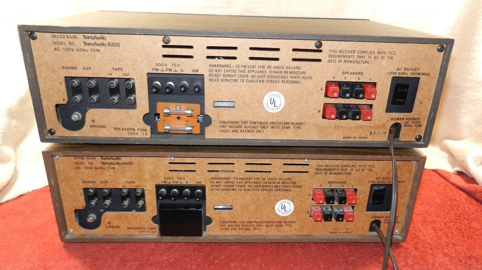 TWO Transaudio Stereo Receivers - 6200 & 6400 - Both Serviced - Work Great