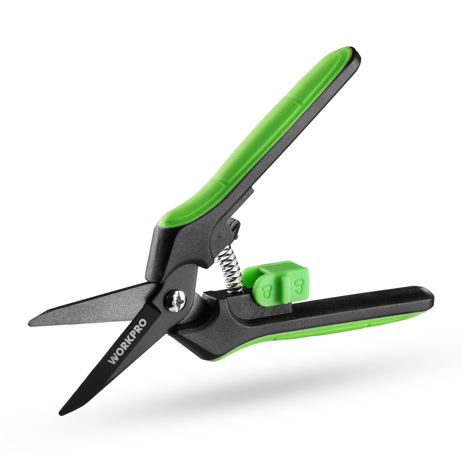 WORKPRO 6-Inch Garden Pruning Shears, Sharp High-Carbon 6-inch, Green Black