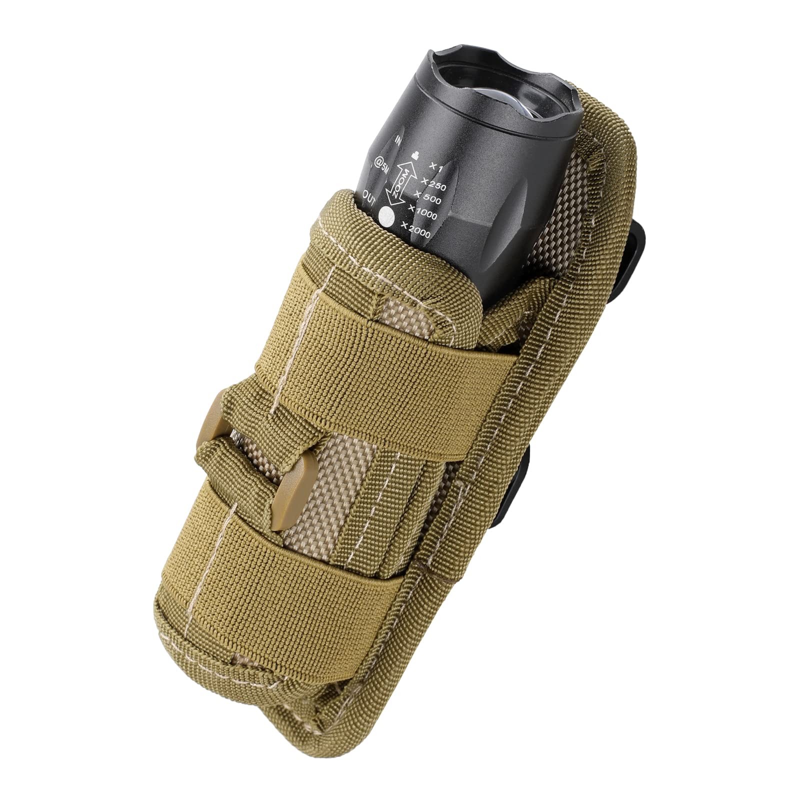 Tactical Flashlight Pouch Holster Rotatable Flashlight Holder Belt Clip Tactical