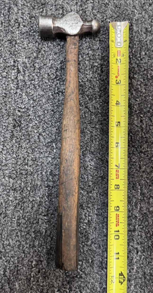 Stanley Small 6 oz Ball Peen Hammer 307, Wood Handle, vintage