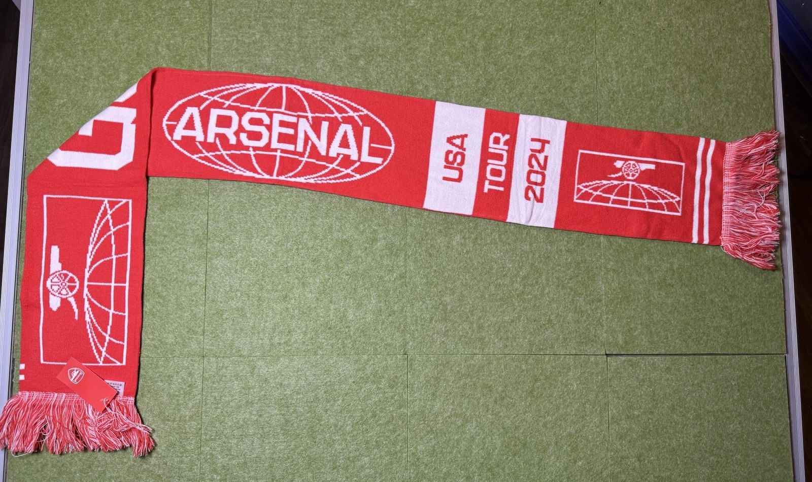 Arsenal FC Red Scarf Football Club Team Scarf 2024 USA Tour 55 inch scarf