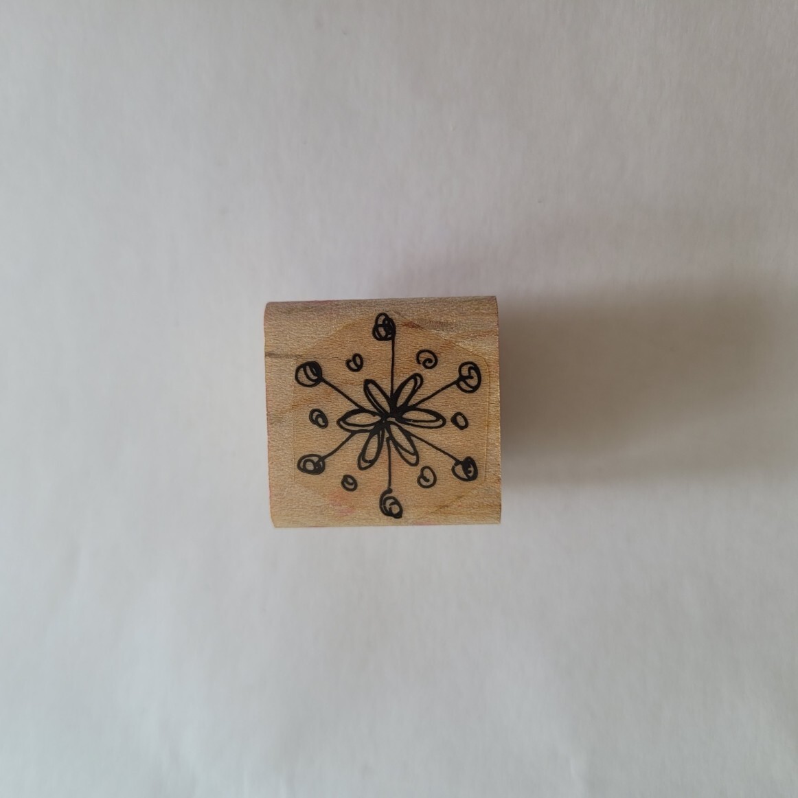 Flower Burst Mounted Rubber Stamp