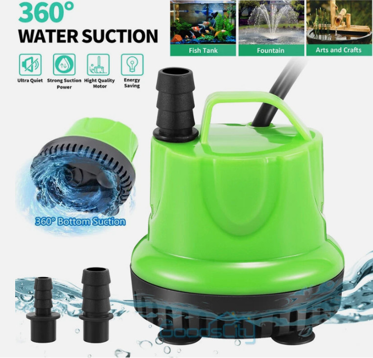 Submersible Power Water Pump 40W/25W for Aquarium Hydroponics Fish Tank Fountain