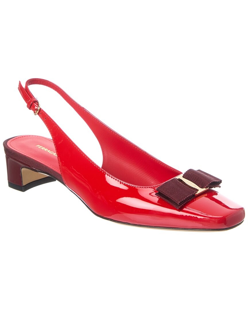 Ferragamo Rivada Patent Slingback Pump Women's