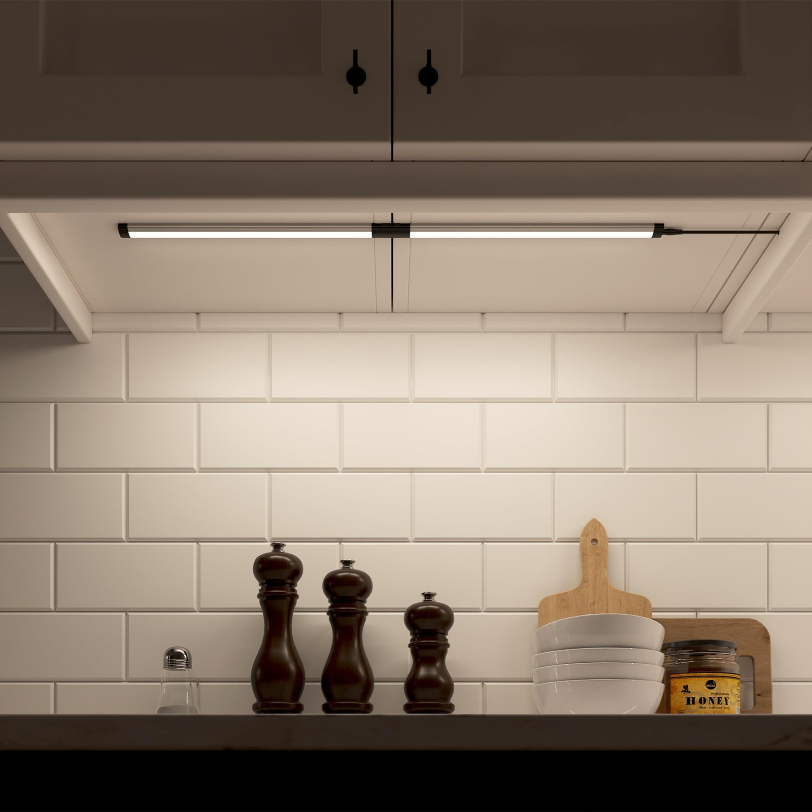 12 Inch Plugin LED Under Counter Lights Kitchen Daylight 5000K 3 Pack