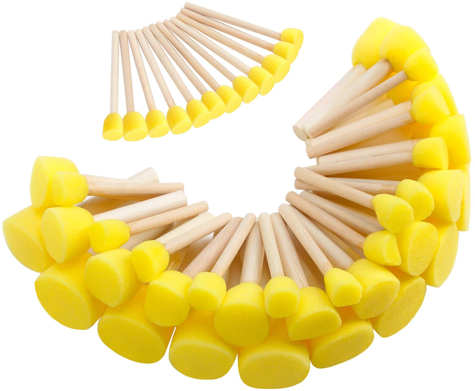 24Pieces Paint sponges for Kids Assorted Size Round Sponge Brushes for