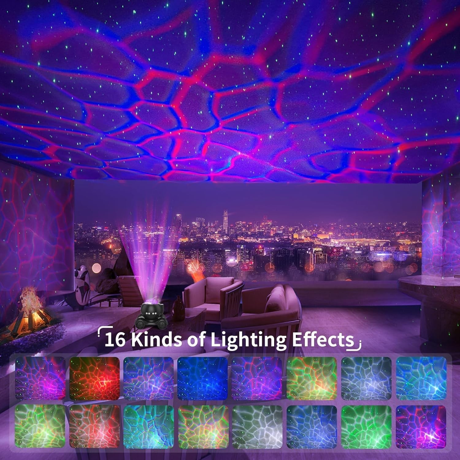 Star Projector, Galaxy Projector Built-in Bluetooth Speaker and 8 White Noise...