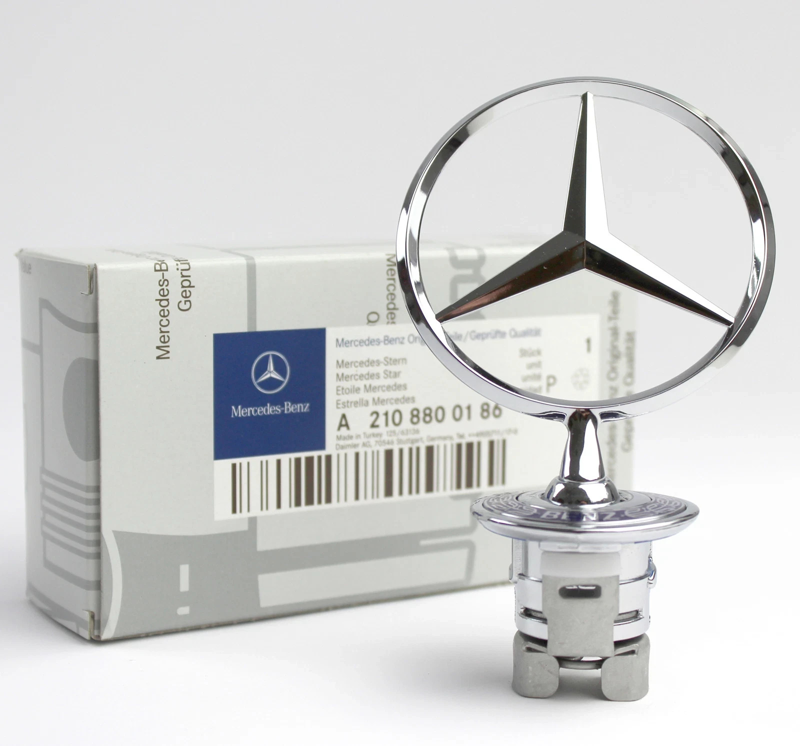 OEM MERCEDES BENZ HOOD STAR EMBLEM W210 W 124 C208 W220 W202 C E S CLK