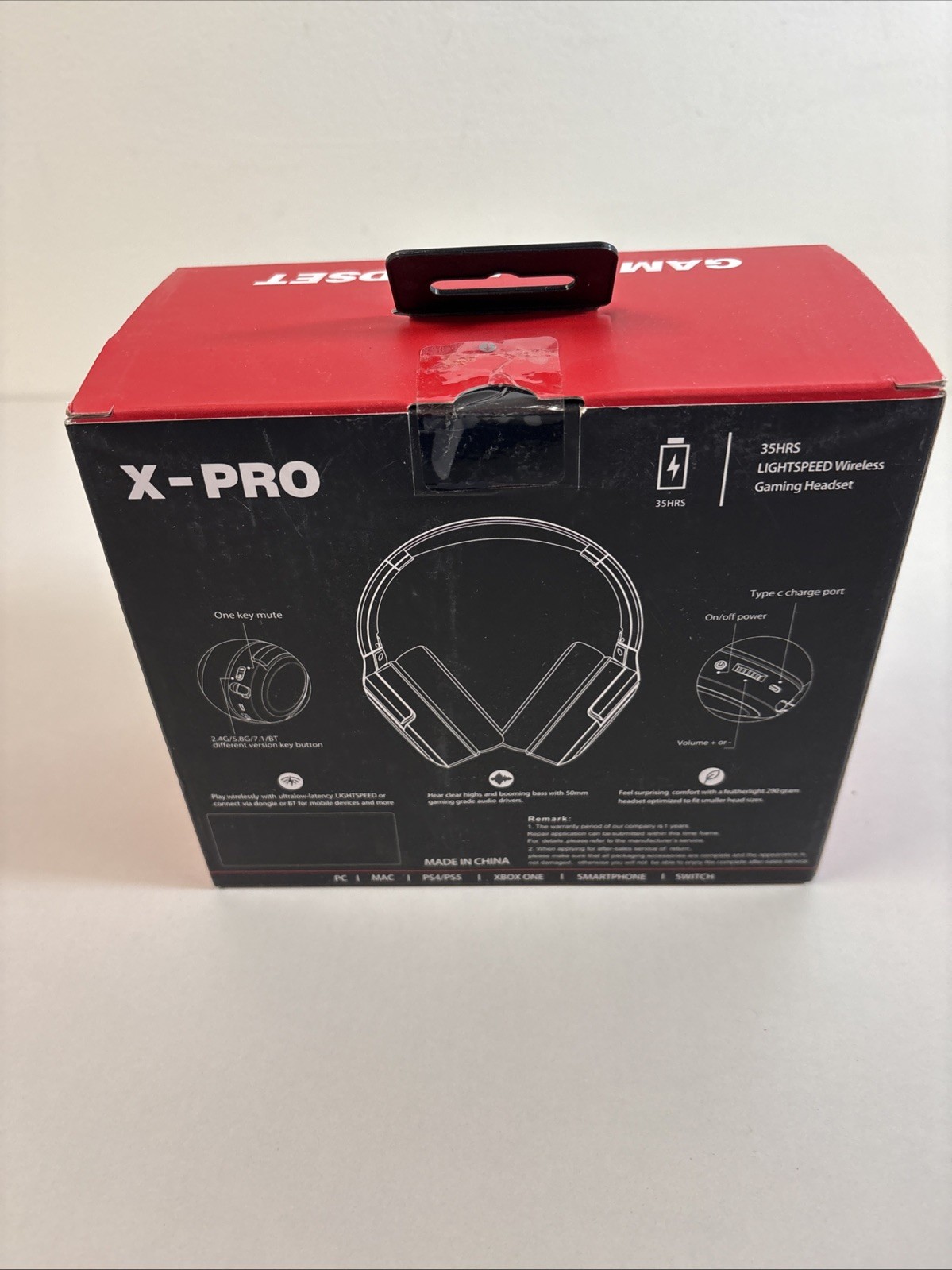 *X-Pro Gaming Headset 2.4G+BT Wireless T11-43
