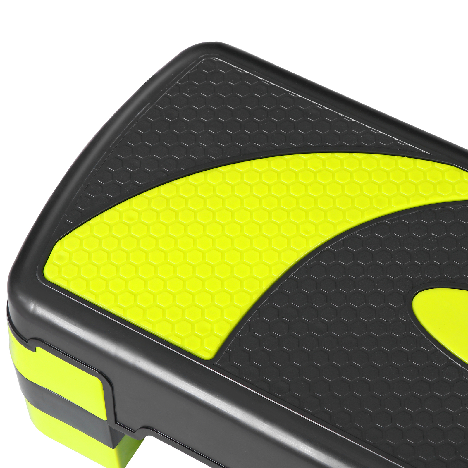 Adjustable Workout Aerobic Step Platform Exercise Stepper w/ Risers 30'' Yellow