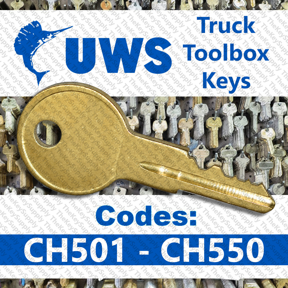 UWS Compatible Toolbox Key Pre-cut CH501 - CH550 Truck Tool Box Lock Key