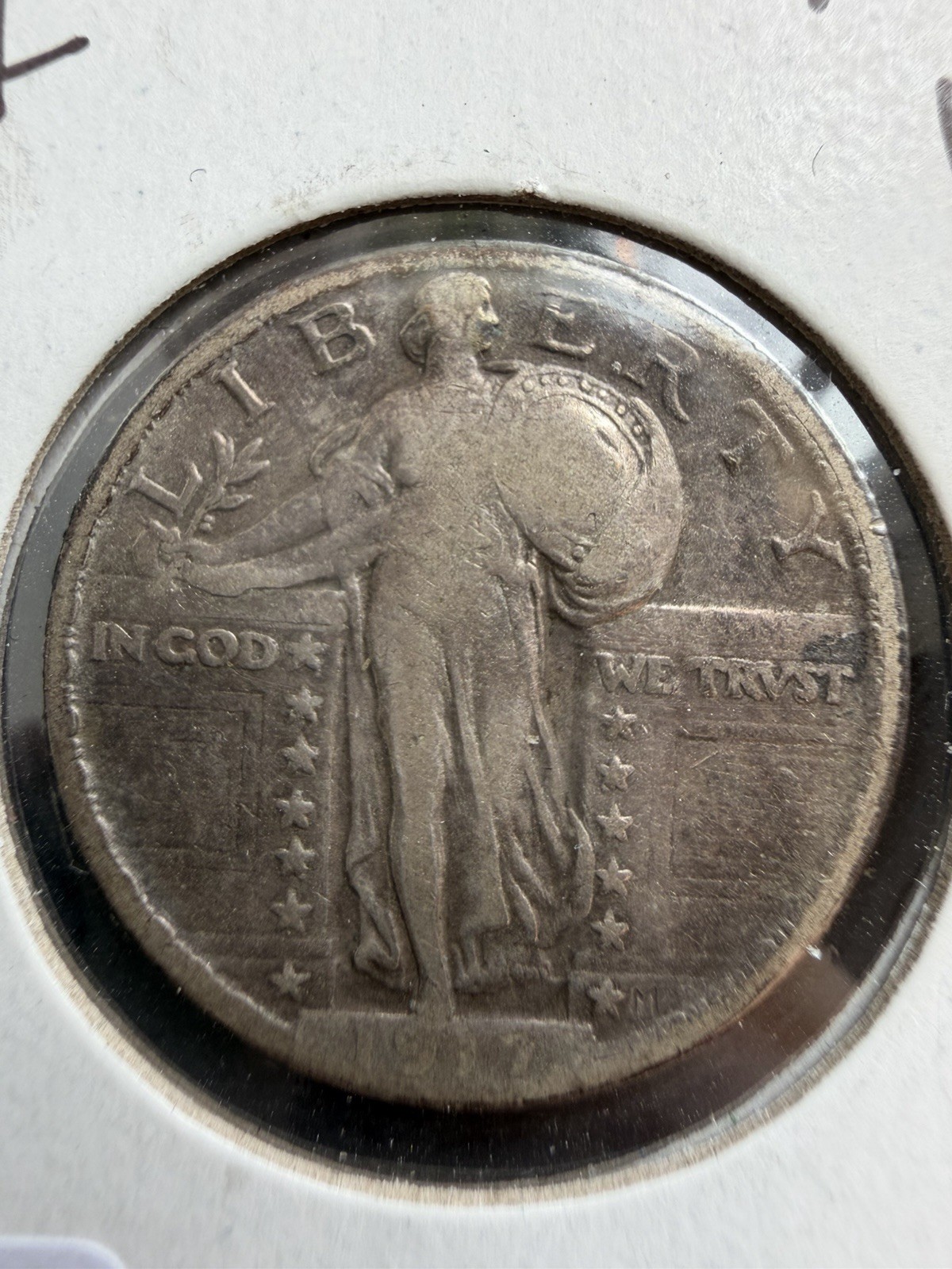 1917 Type 2 Standing Liberty Quarter With Readable Date!