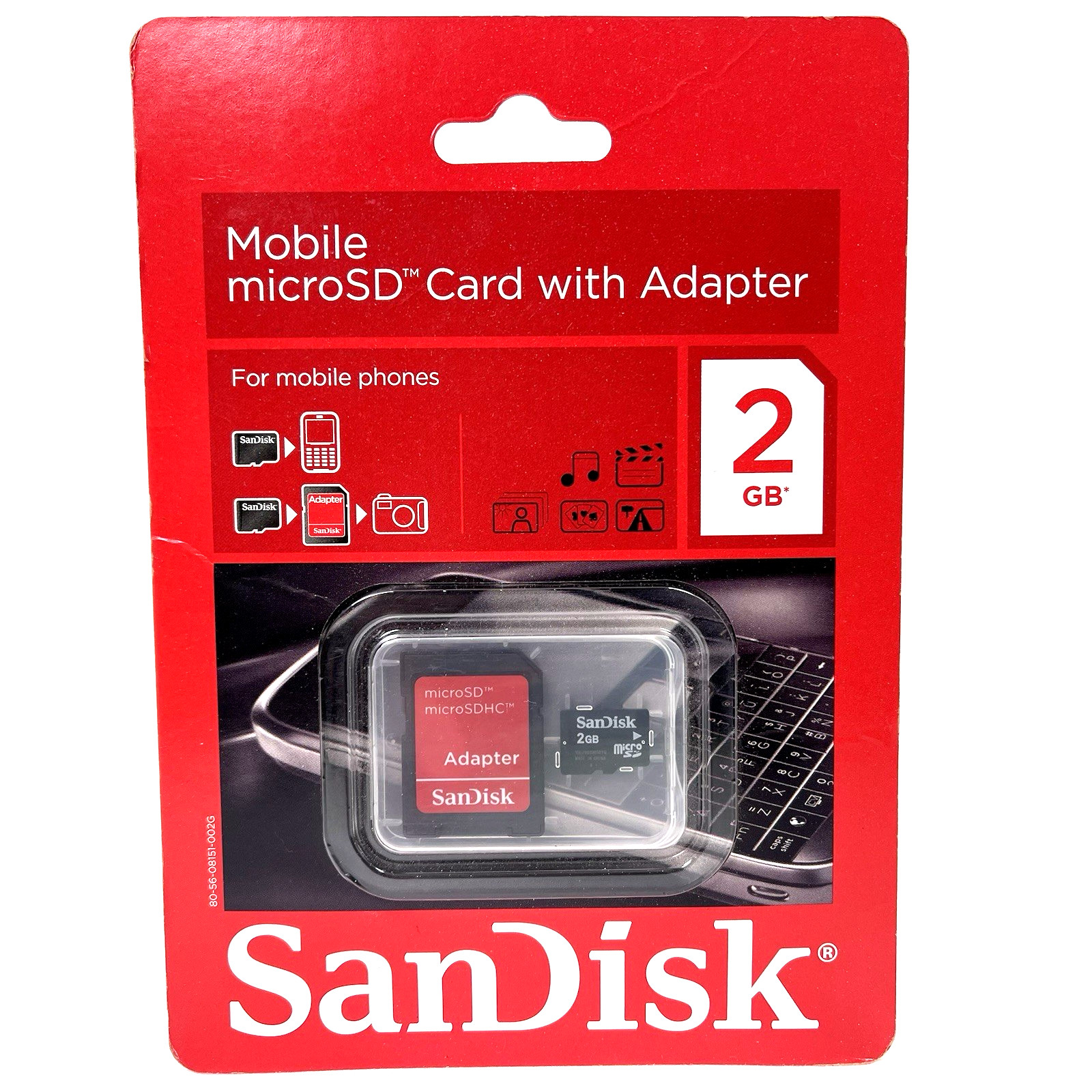 SanDisk Mobile microSD Card with Adapter 2GB New Old Stock