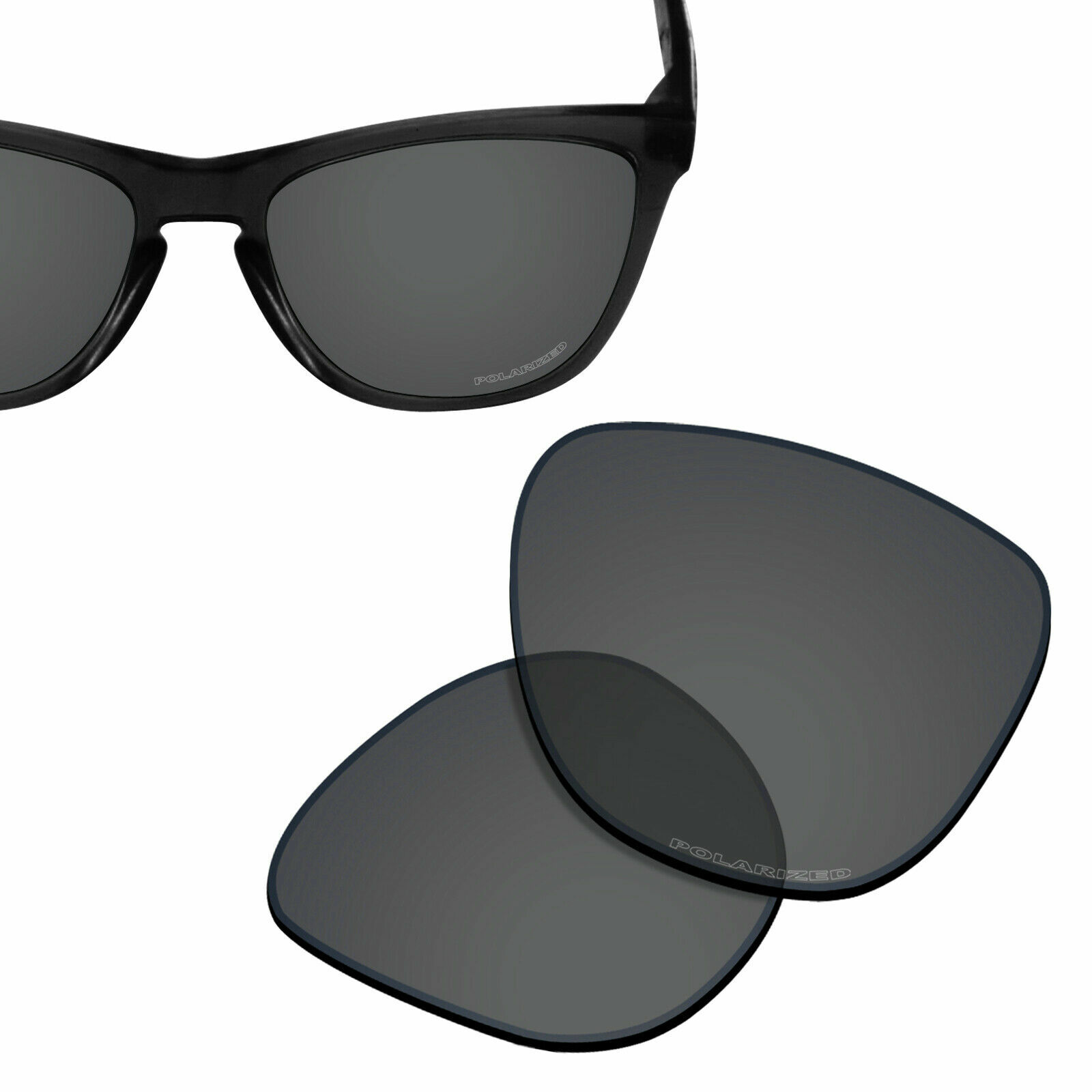 HPO Anti-Salt Water Replacement Lenses for-OAKLEY Frogskins -Black Polarized