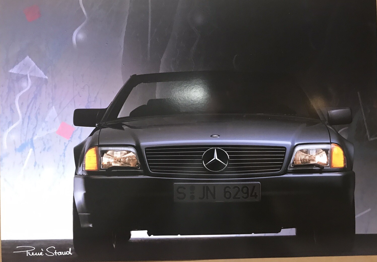 Mercedes Benz SL Front Stunning Car Poster High Quantity! Rare Staud Of Germany