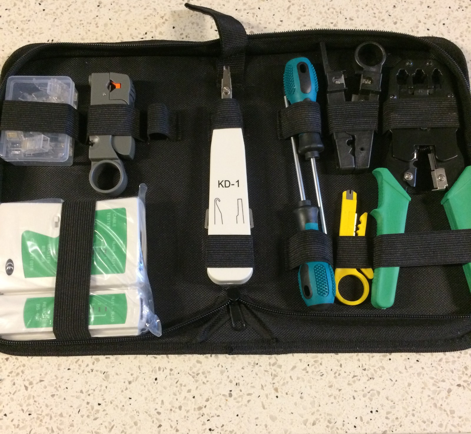 RJ45 Ethernet Network CAT5/5E/6 Cable Tester Crimper Cutter Tool Set