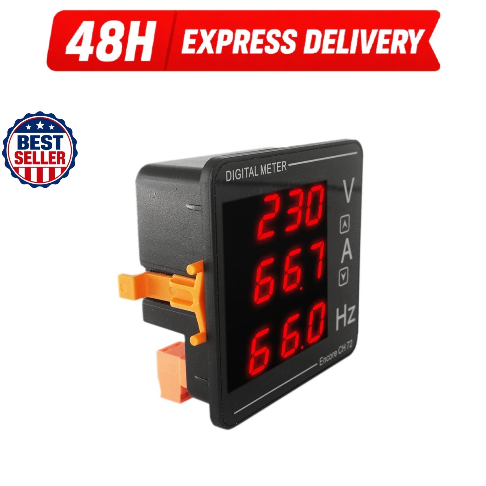 Digital Volt Amp Meter AC 50-500V 120A - 3 in 1 Voltage Current Tester