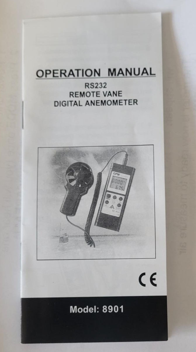 General Tools DCFM8901 Digital Two Piece Air Flow Meter with RS232 Output