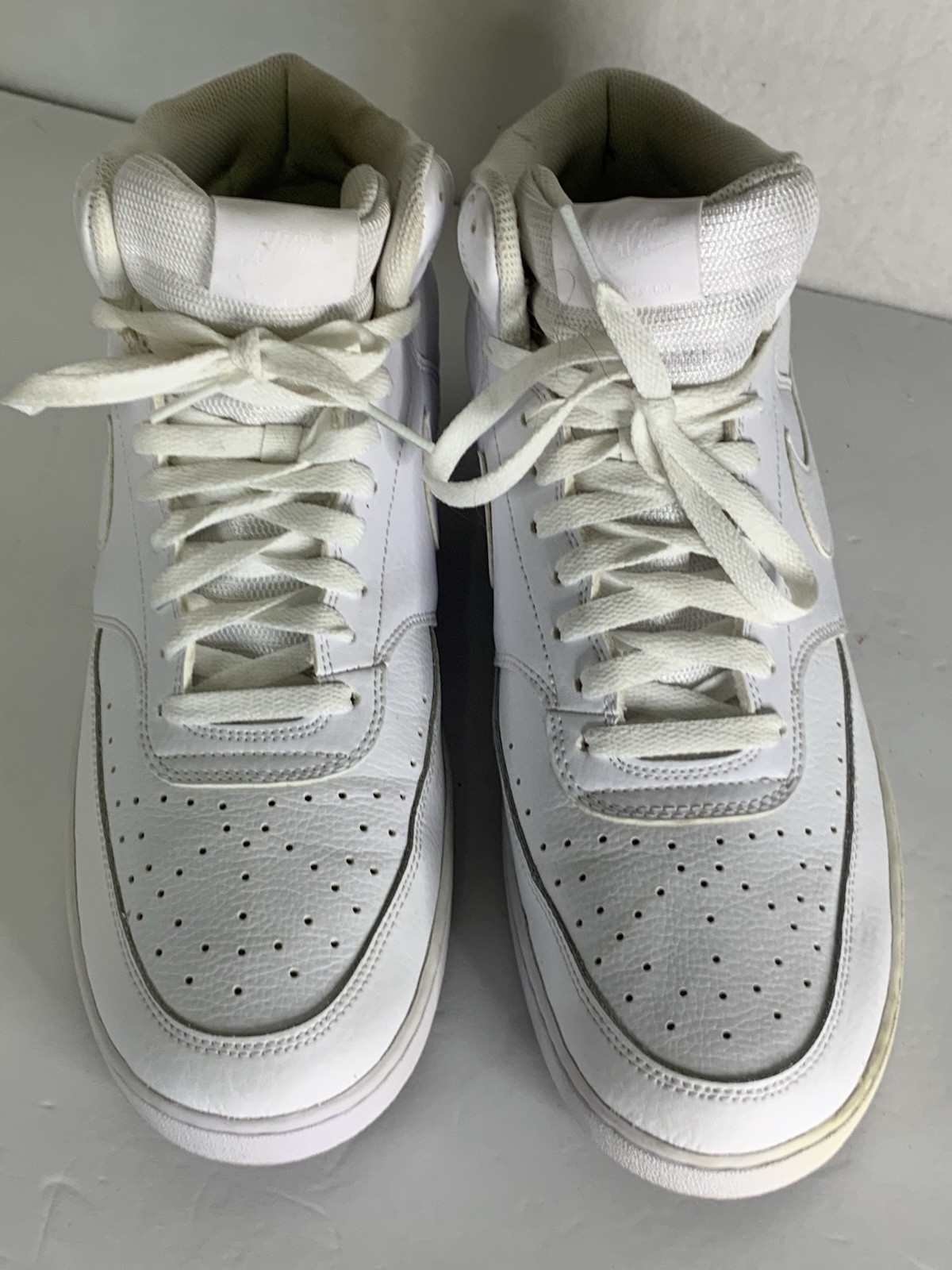Nike Court Vision Mid Shoes Men Size 13 Triple White Basketball Retro CD5466-100