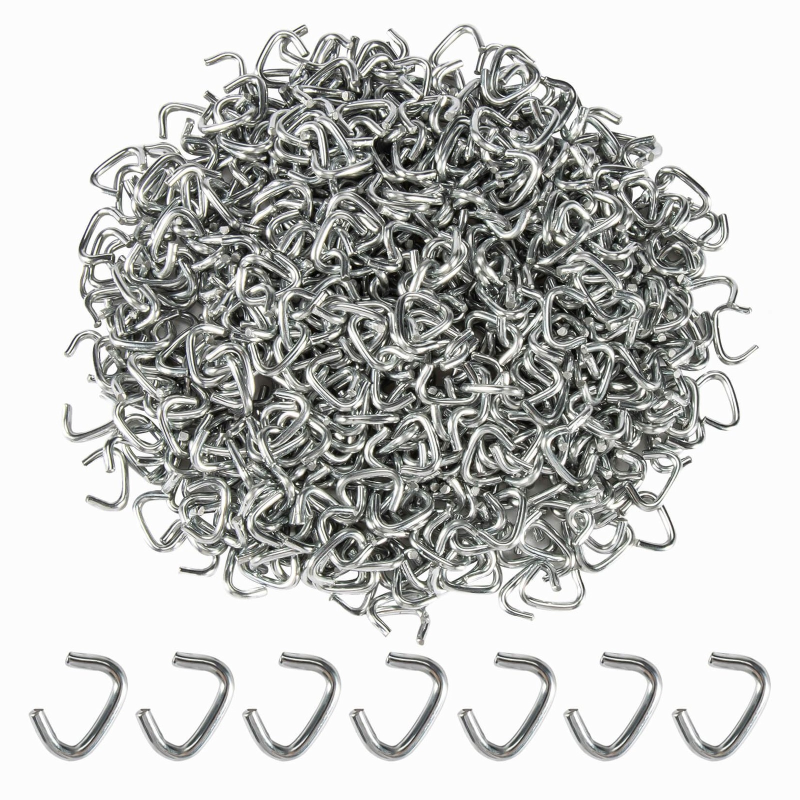 650PCS Galvanized Hog Rings - Hog Nose Rings 3/8 Upholstery Heavy Duty for Auto