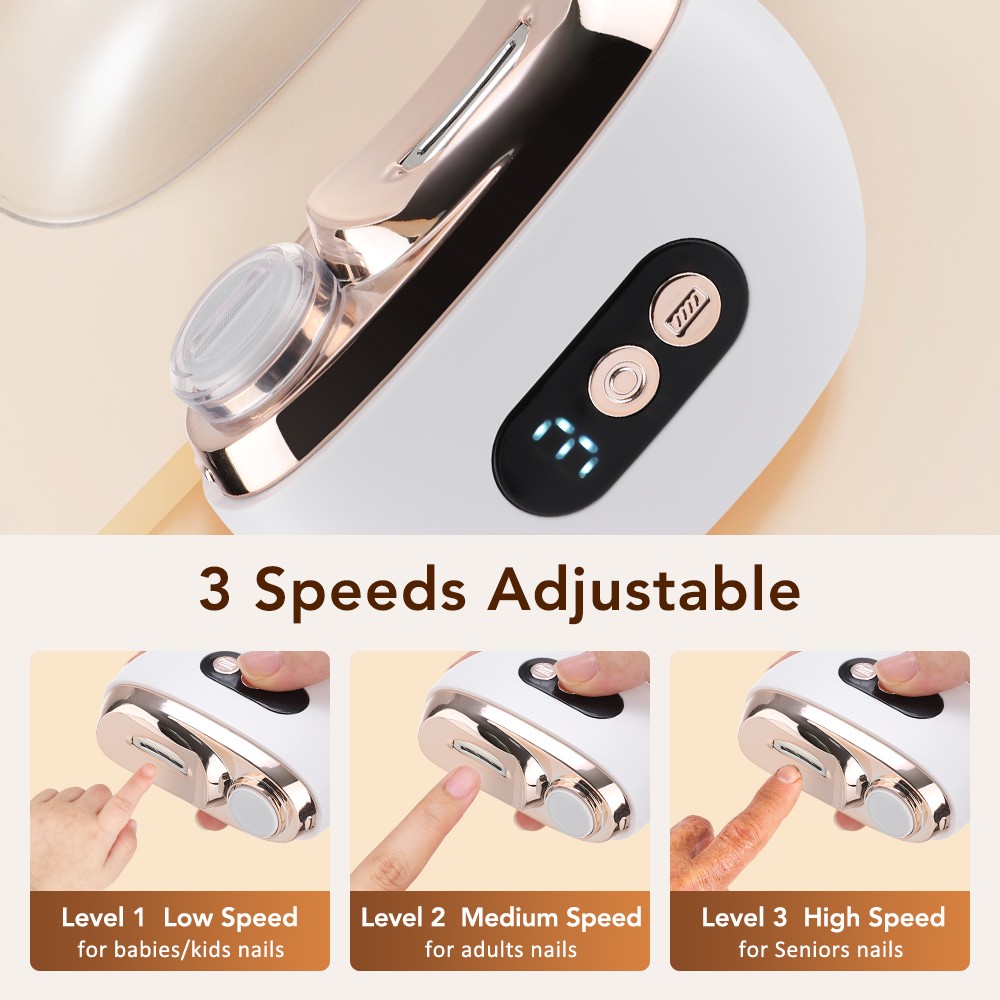 Safety Electric Nail Clipper Automatic Thick Nails Trimmer Professional Tool US