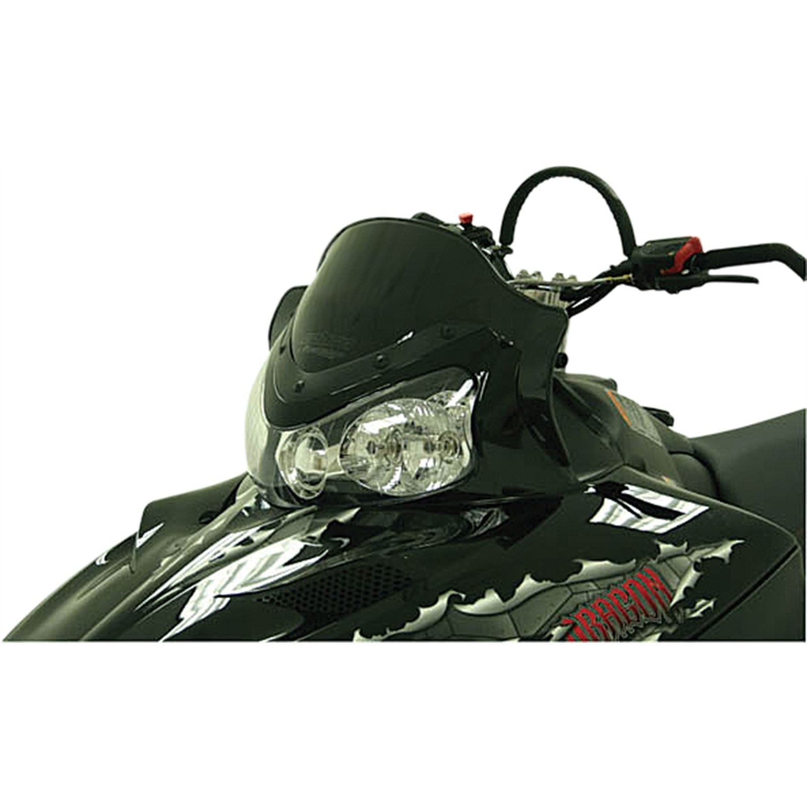 Powermadd Cobra Windshield - 11.5" - Low - Black for Polaris - Snowmobile 11922